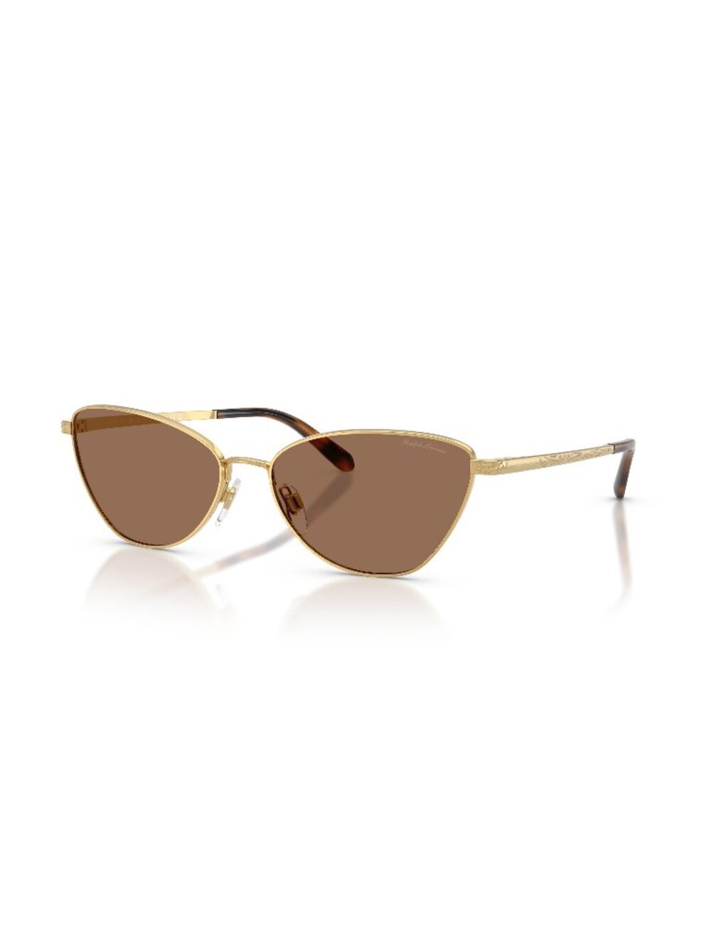 New Ralph Lauren Women's Sunglasses Gold Brown Lens Metal Frame RL7093 900473 60